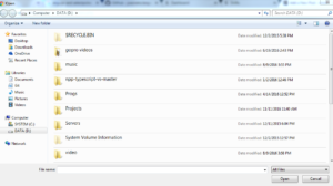 Windows upload dialogue
